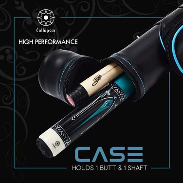 Більярдний кий Collapsar з кейсом TXE60: комплект з кейсом, захистом та кийком 20 once
