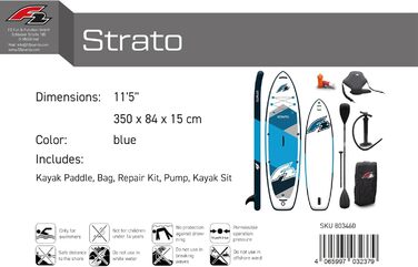 SUP дошка F2 Strato Limited Edition 2024 (12'5'' / 11'5'') – вибір розміру, блакитний колір