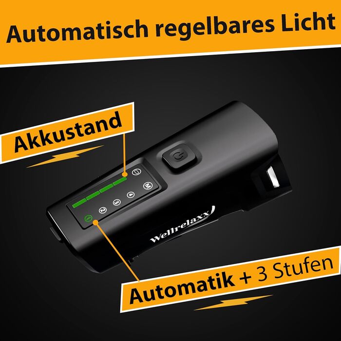 LED велосипедний ліхтар комплект USB, 100 LUX, StVZO, переднє і заднє світло з стоп-сигналом