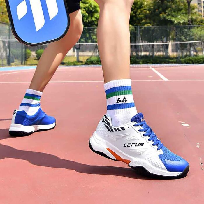 Кросівки для тенісу та бадмінтону: чоловічі, жіночі, дитячі. Зручні, дихаючі, з неслизькою підошвою. Білі, зелені, сині (44 EU)