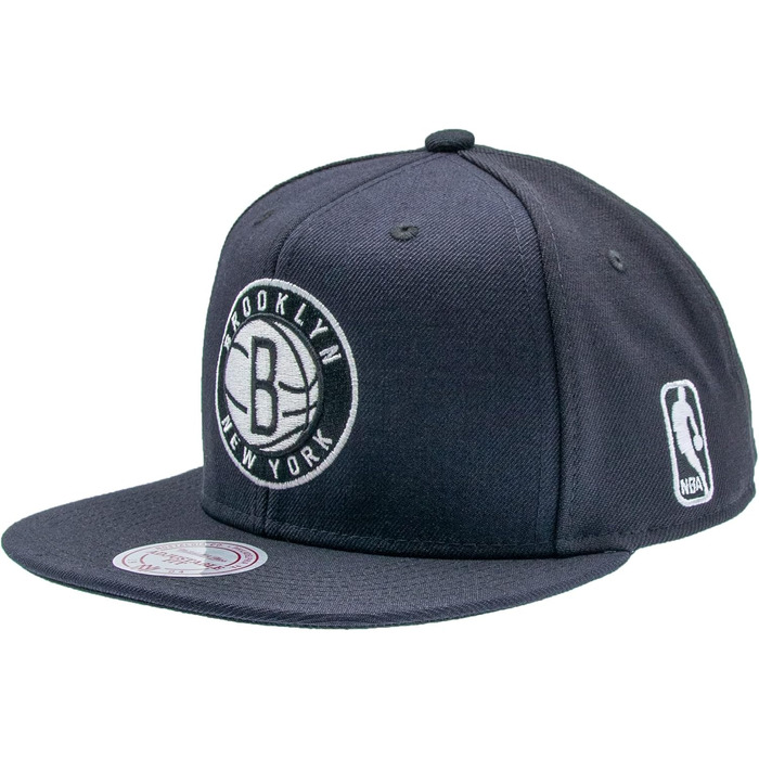 Кепка Mitchell & Ness NBA Flat Visor Snapback, унісекс, чорний/білий