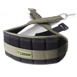 Пояс для присідань TAVIEW з кріпленням до стійки, для важкої атлетики та пауерліфтингу - спинна підтримка з низьким профілем, з м'якою підкладкою на стегнах та бедрах, надійна застібка, міцний, зелений