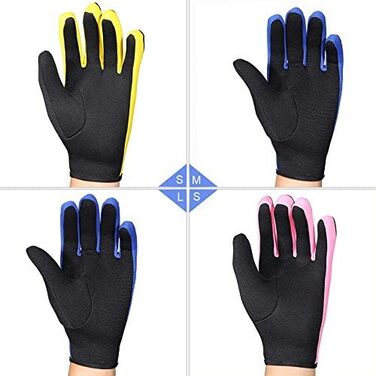 Рукавички для дайвінгу, снорклінгу та каякінгу: пара, 3 кольори, неопренові, 5 пальців, для водних видів спорту (M, темно-синій)