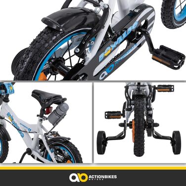 Дитячий велосипед Actionbikes 12/16/20 дюймів, V-Brake, для хлопчиків і дівчаток, з крилами, від 2 до 9 років