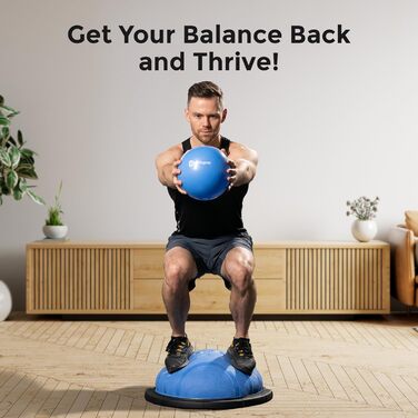 Балансувальний тренажер Horizon Balance Ball синій для фітнесу