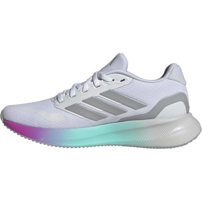 Жіночі кросівки для бігу adidas Runfalcon 5 з амортизацією Cloudfoam, білі/чорні (розмір 44 EU)