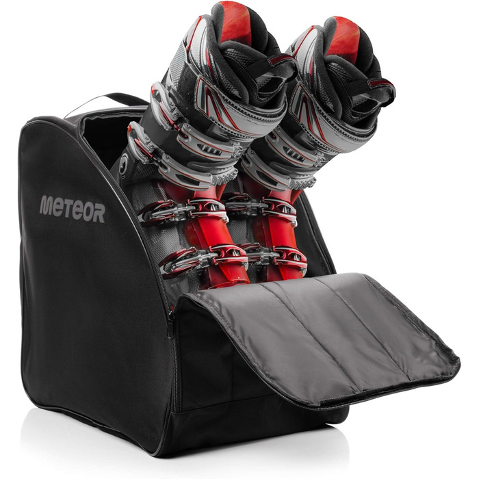 Чохол для лижних черевиків Meteor - компактна сумка для черевиків та рукавиць. Водонепроникний, легкий, міцний, ідеальний для зимових подорожей та катання на лижах. Чорний колір, рюкзак для лижних черевиків.