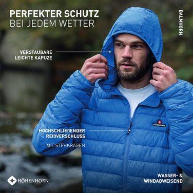 Чоловіча куртка Höhenhorn Balmhorn: перехідна, степкова з капюшоном (XXL, Зелений/Зелений)