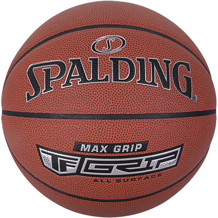 Баскетбольний м'яч Spalding Max Grip, розмір 7, сертифікований, композитний, для вулиці, нековзний, офіційна вага та розмір