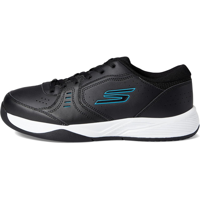 Жіночі кросівки для піклболу Skechers Viper Court Smash для залів та вулиці, Relaxed Fit, чорний/синій, розмір 36 EU