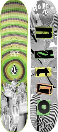 Сноуборд Nitro Ripper Kids X Volcom 2023 для дітей, фрістайл, твин-тип, універсальний, різнокольоровий