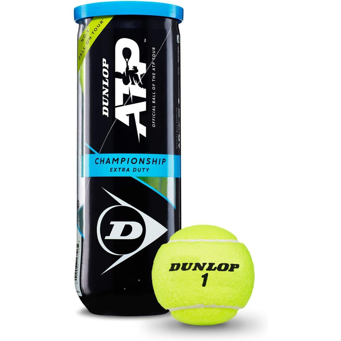 Тенісні м'ячі Dunlop ATP Championship 6x3 (US), банка