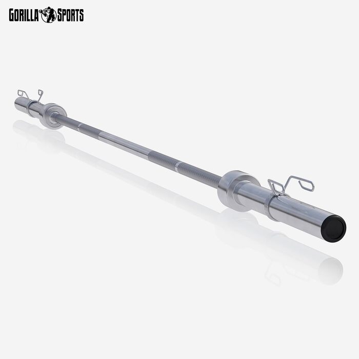Олімпійський гриф GORILLA SPORTS 220 см, 50 мм, до 450 кг, з хромованим покриттям і замками, гриф для штанги