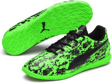 Дитячі футбольні бутси PUMA ONE 19.4 IT Jr Green Gecko Black Gray (32 EU)