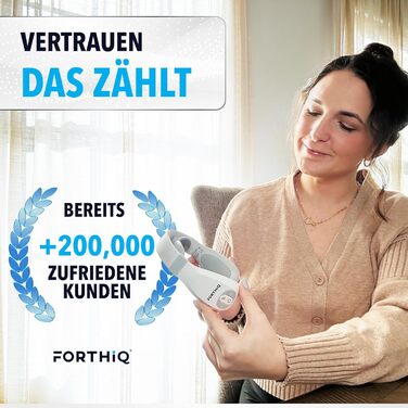 FORTHiQ Масажер для шиї з підігрівом, електричний масажер для шиї, 15 рівнів, портативний, 2025 Edition