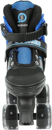 Інлайнери для дітей та дорослих: ролики для катання на роликах з великими колесами 76 мм, регульовані ролики для безпечного катання на вулиці, подарунок для дітей та підлітків, розмір M, червоно-чорний