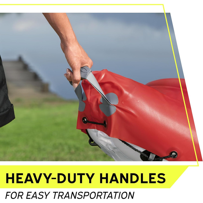 Надувний каяк Bestway Hydro Force Rapid X1 290x91x42 см для 1 людини, до 120 кг, Inflata-Shield, GS сертифікат, алюмінієве весло, насос, сумка