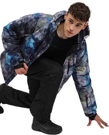 Чоловічий зимовий кіакун (комбінезон) для сноуборду та активного відпочинку, вітронепроникний, колір: кобальтовий (чорний), розмір XXL