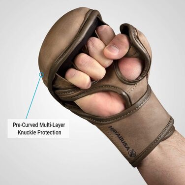Гібридні шкіряні рукавички Hayabusa T3 LX 7oz для бойових мистецтв, розмір XL, коричневі