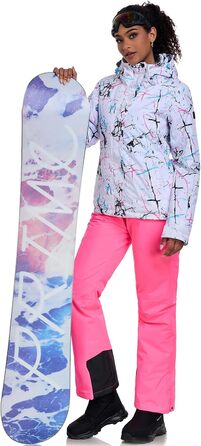 Комплект зимового одягу HOTIAN Daen: водонепроникний, вітронепроникний, для катання на лижах та сноуборді, походів та альпінізму (M, 2 кольори + рожевий)