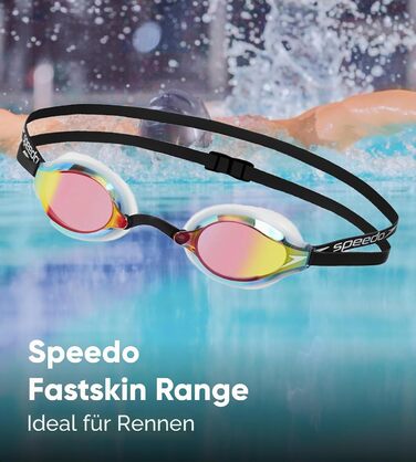Окуляри для плавання Speedo Fastskin Speedsocket 2 Mirror (білі/мідні)