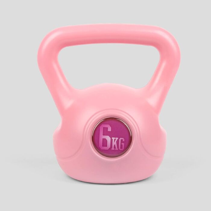 Вінілова гантеля-куля Phoenix Fitness, рожева, для дому та спортзалу, для силових тренувань, пілатесу, різна вага