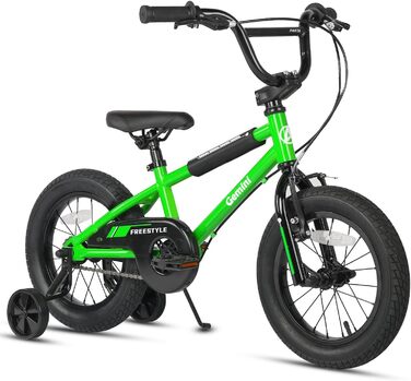 Дитячий велосипед AVASTA BMX 12/14/16 дюймів з додатковими колесами та підніжкою, для хлопчиків і дівчаток 1-8 років, різнокольоровий