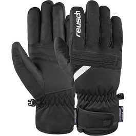 Reusch Baldo R-TEX XT зимові унісекс рукавички для сноуборду та лиж, вітрозахисні, водонепроникні, дихаючі, теплі, чорні-білі, розмір 10