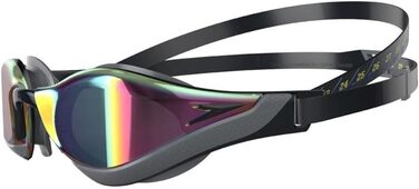 Окуляри для плавання Speedo FASTSKIN Pure Focus, чорні-сірі-рубінові, унісекс, універсальний розмір