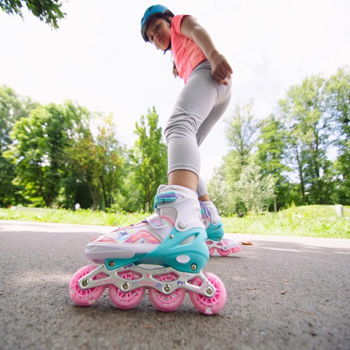 Дитячі ролики Meteor Vertellbare 4-в-1 – ролики-інлайни для дітей, ABEC-7, PU-колеса, алюмінієвий фрейм, розміри XS-37 (Lunar)