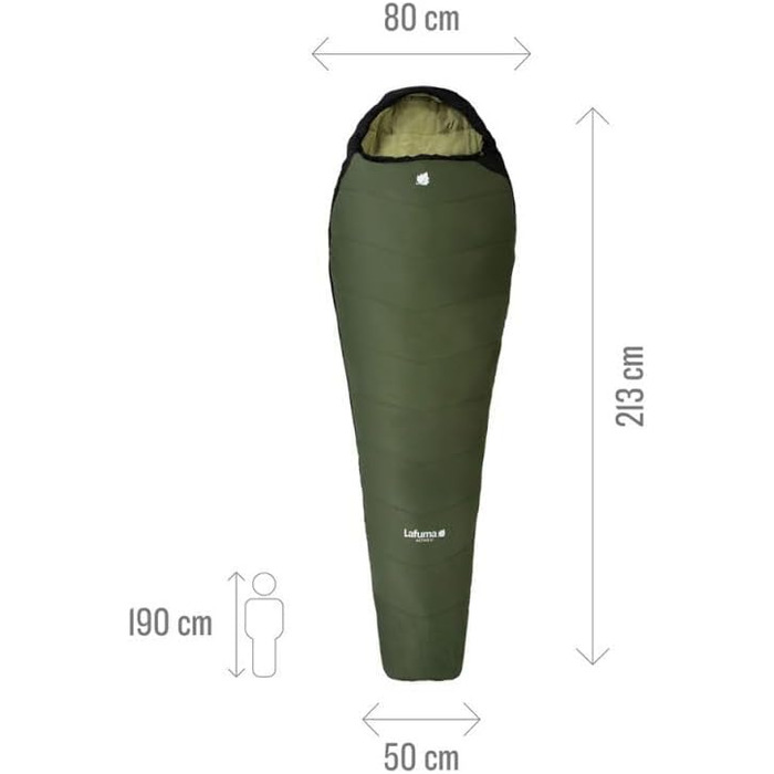 Сплячий мішок Lafuma Active 10 Unisex, Dark Bronze (з боковою блискавкою)