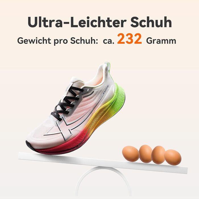 XTEP Professionelle бігові кросівки для чоловіків, 2000 км, висока амортизація, для тренувань та змагань, спортивне взуття, ідеально для тривалих пробіжок (від 10 км), розмір 40 EU, білий, неоновий лайм, зелений