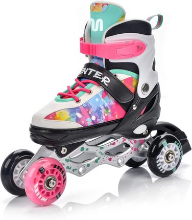 Дитячі ролики Meteor 4in1 з великими колесами, регульовані, карбонові, для дітей