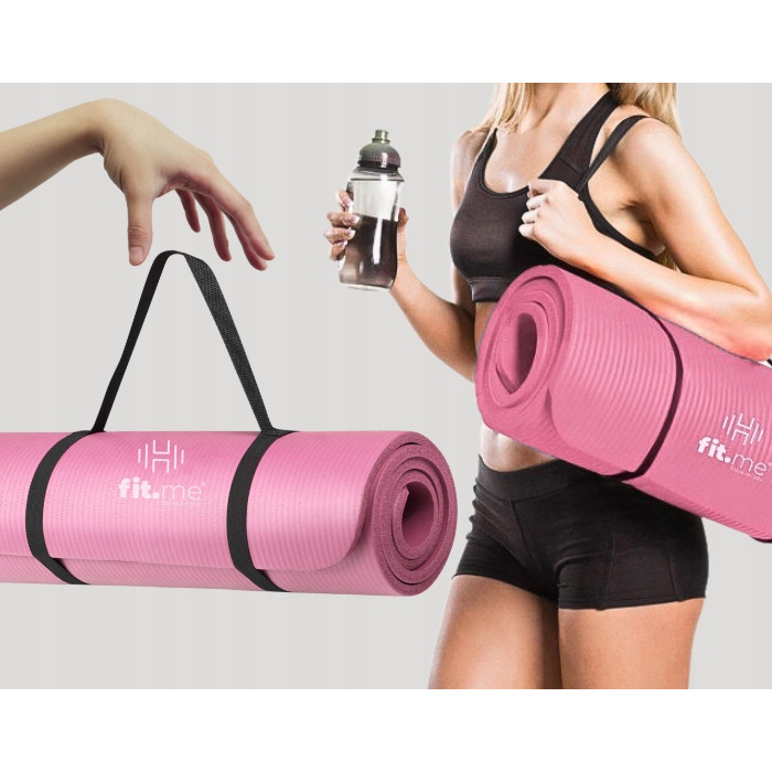 Килимок для фітнесу Fit.Me, 182 см x 60 см, рожевий
