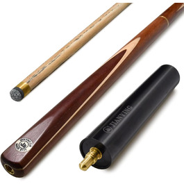 Аонетигер - Біліардний кий для снукеру 3/4 з'єднання, ручної роботи, з шафтом з ясену, 3 частини, 57'' (145 см), 18oz, наконечник 10mm, з аксесуарами, кейс/сумка в комплекті