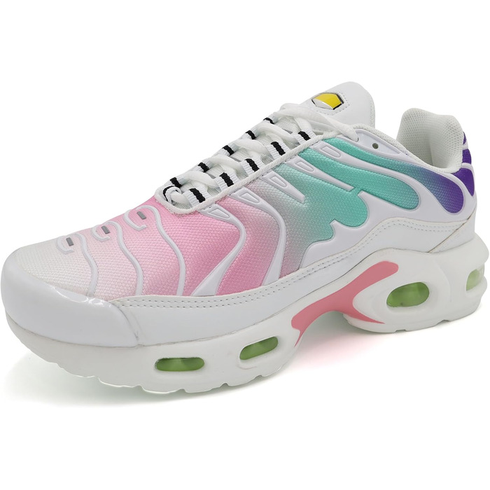 Унісекс кросівки для жінок та чоловіків, амортизація, спортивне взуття, легкі бігові кросівки (36 EU, Multicolor White)
