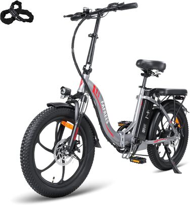 Електровелосипед Fafrees F20 Fatbike 36В 16А·год, складаний, 250Вт, акумулятор знімний, 20 дюймів, для міста, до 25 км/год, для жінок і чоловіків