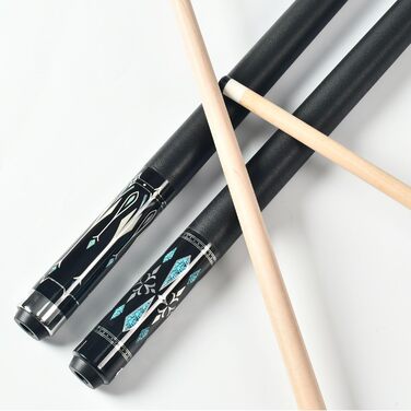 Більярдний кий Pool Queue, 58 дюймів, канадський клен, професійний, синьо-білий