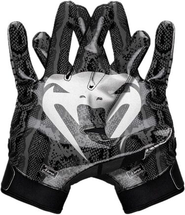 Рукавички футбольні Venum Elite Schwarz/Silver, розмір S (дорослі)