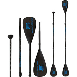 Весло для каяка та SUP Brunelli Carbon Hybrid Dual Tech, 2-в-1, 180-220 см, 4-складове