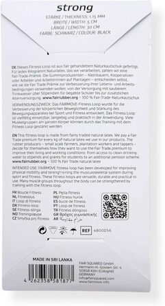 Еластичні стрічки FAIR Move для фітнесу та йоги, 100% натуральний латекс, сила 4.5 кг, чорний колір