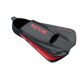 Ласти Seac Shuttle Unisex, короткі, 100% силікон, для плавання та фітнесу, розмір 45/46, чорно-червоні
