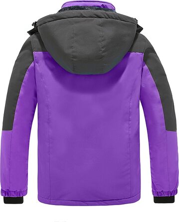 Куртка Wantdo Daen Berg для хайкінгу та туризму Outdoor, вітрозахисна, водонепроникна, з капюшоном, утеплена, XXL, фіолетовий