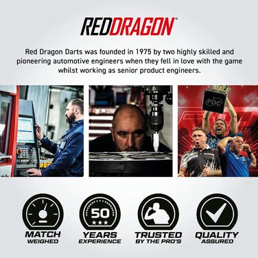 Професійний набір сталевих дартсів RED DRAGON Hell Fire A 24 г, 3 шт. з крилами і стрижнями