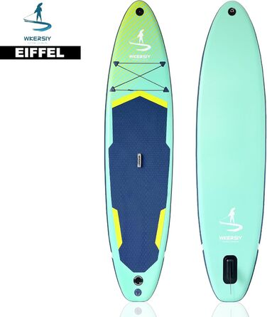 Надувний SUP Борд Allround 335см – Стабільний SUP для початківців та професіоналів – Яскравий паделборд для йоги, риболовлі та відпочинку (Зелений)