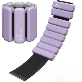 Набір манжет для ніг Sportneer 2 шт. (0,5 кг та 1 кг) для йоги, танців, аеробіки, фітнесу, ліловий