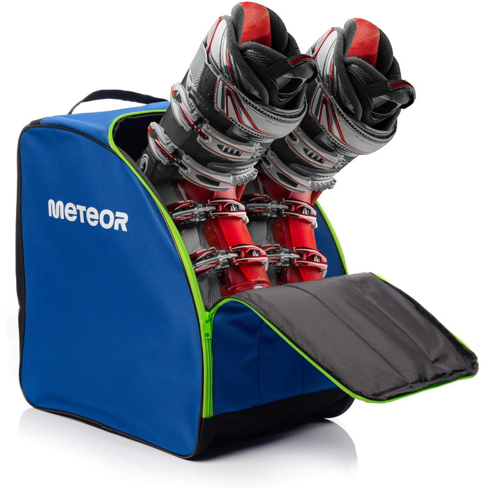Чохол для лижних черевиків Meteor: компактна сумка для черевиків та рукавиць. Водонепроникний, легкий та міцний, ідеальний для зимових подорожей та лижного відпочинку. Сумка-рюкзак для лижних черевиків (Blue)