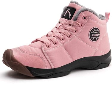 Зимові черевики Azooken для чоловіків та жінок. Теплі трекінгові черевики для ходьби снігом. Водонепроникні зимові черевики, розміри 36-48, колір рожевий