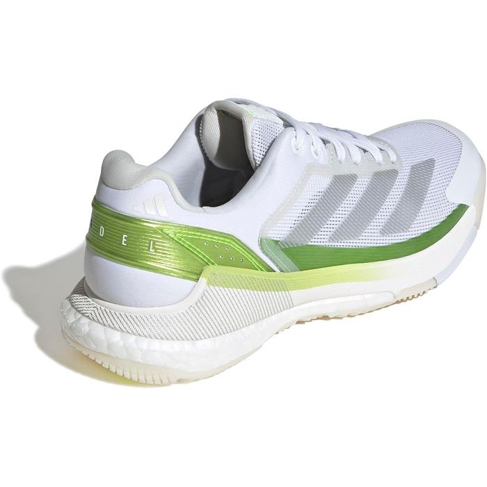 Жіноче взуття для падел-тенісу Adidas Courtquick W, розмір 41 1/3 EU, Cloud White/Silver Metallic/Lucid Lemon