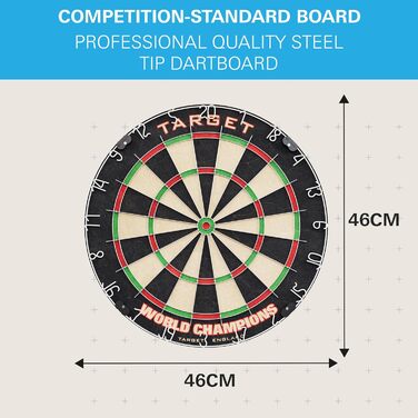 Професійна дротяна дартс-дошка Target Darts World Champions, турнірний розмір, для змагань